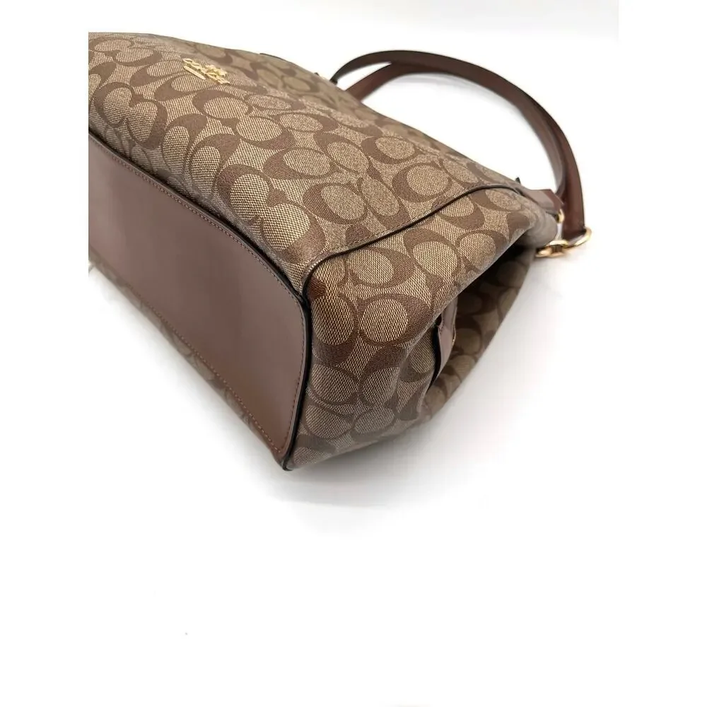 Coach NWOT Hallie Shoulder Bag, Signature Canvas